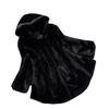 Large size fashion autumn and winter new imitation mink leather imitation fur women's coat medium and long hooded light