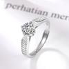 S925 Sterling Silver Romantic Simulated Diamond Open Band Ring for Women - Elegant Gift for Girlfriend.