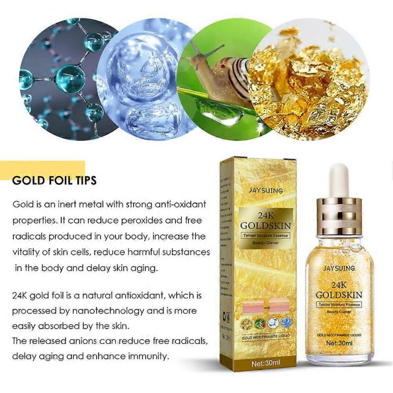 2x 24k GOLD SERUM WITH HYALURONIC ACID COLLAGEN ANTI WRINKLE SERUM