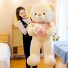 Adorable Sweetheart Milk Tea Teddy Bear Plush Pillow - Large Size Doll Gift for Kids and Girls.