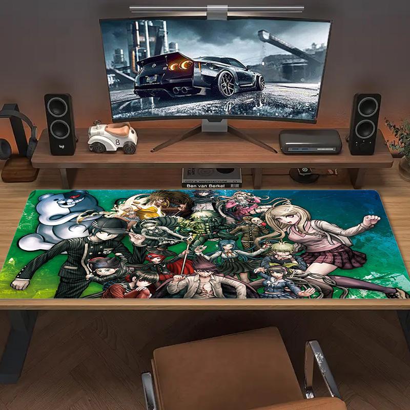 Dangan Ronpa Color Mouse Pad Large Gaming Table Cushion Non-slip Laptop Tablet Big Mousepad XXL Mat Mini PC Playmat With Lock edge