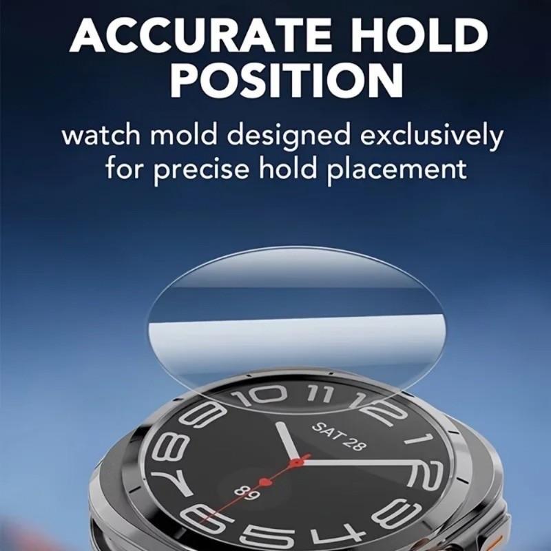3Pcs Tempered Glass Film for Samsung Galaxy Watch 6 7 8 40/43/44/44mm Classic Ultra Protector Film