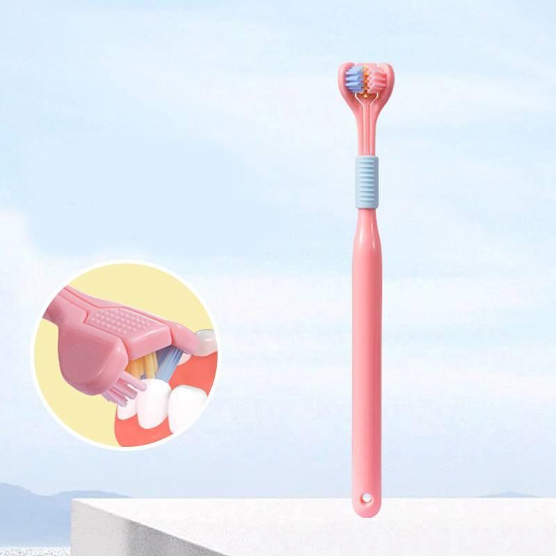 Premium Three-sided Soft Toothbrush For Adults Available In Beautiful Macaron Shades