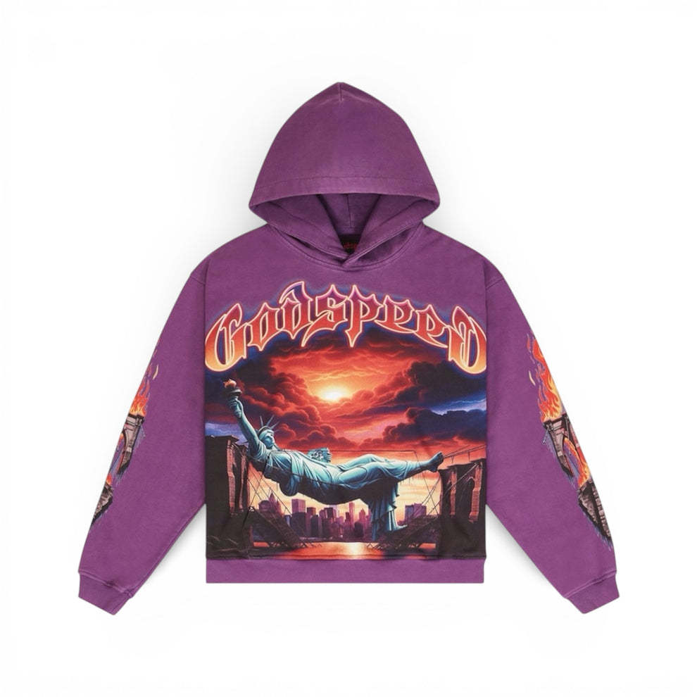 Europe, America 2025 American Graffiti Printing Men's and Women's Loose Casual Zipper Hooded Sweater Trendy Brand