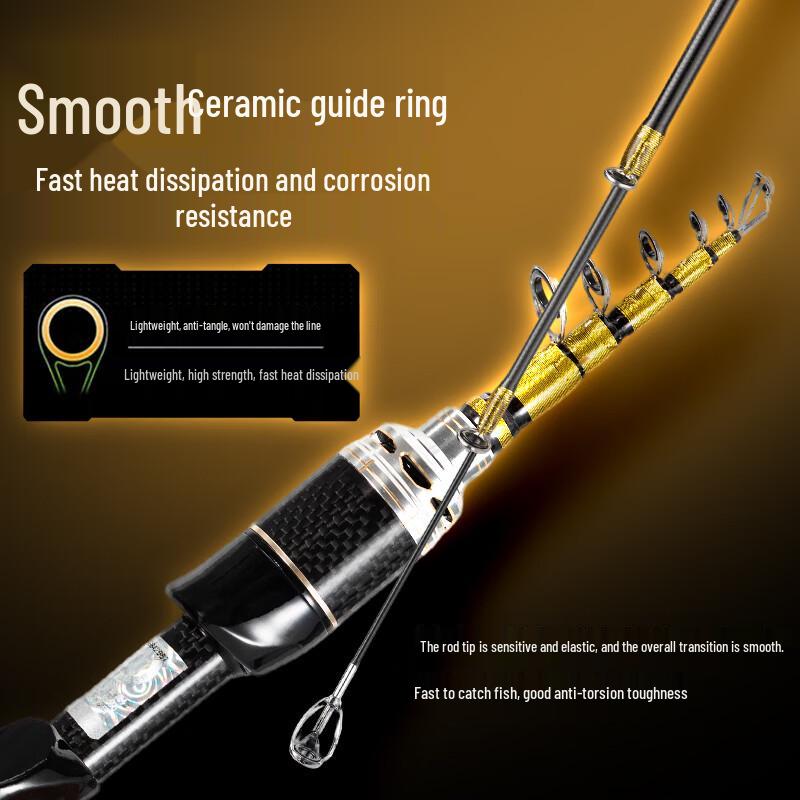 Vara Telescópica para Pesca de Isca GW Yellow Spider