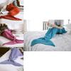 Soft And Stylish Mermaid Tail Blanket Plush Knitted Acrylic Throw For Spring And Autumn