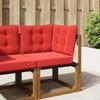 Outdoor Sofa Cushions 3 Pcs Red Polyester