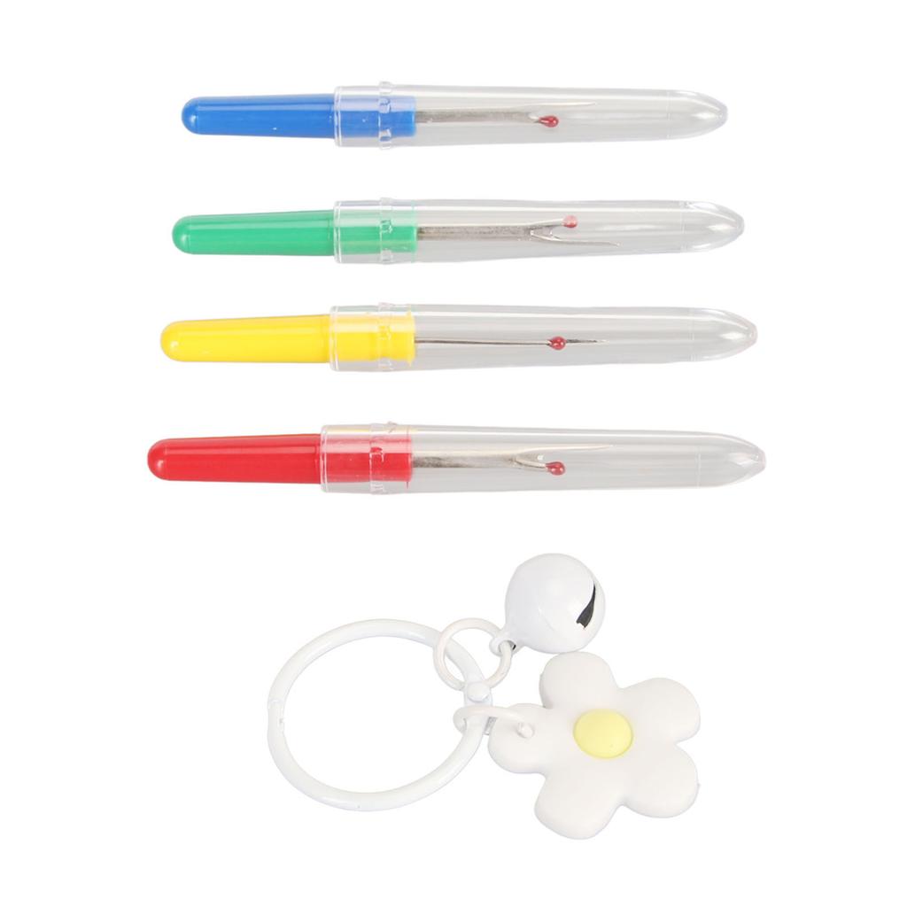 4Pcs Sewing Seam Rippers High Carbon Steel Ergonomic Handle Red Mini Ball Thread Remover for Sewing