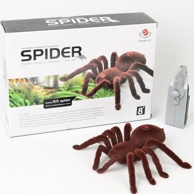 Remote Control Scary Creepy Soft Plush Spider Infrared RC Tarantula Toy Kid Gift