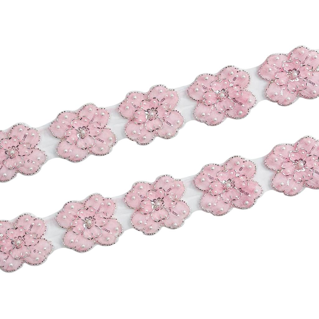 Exquisite Multi-Colored Bead Flower Lace Clothing Dress Wedding Dress Decoration Hair Accessories Lace Accessories