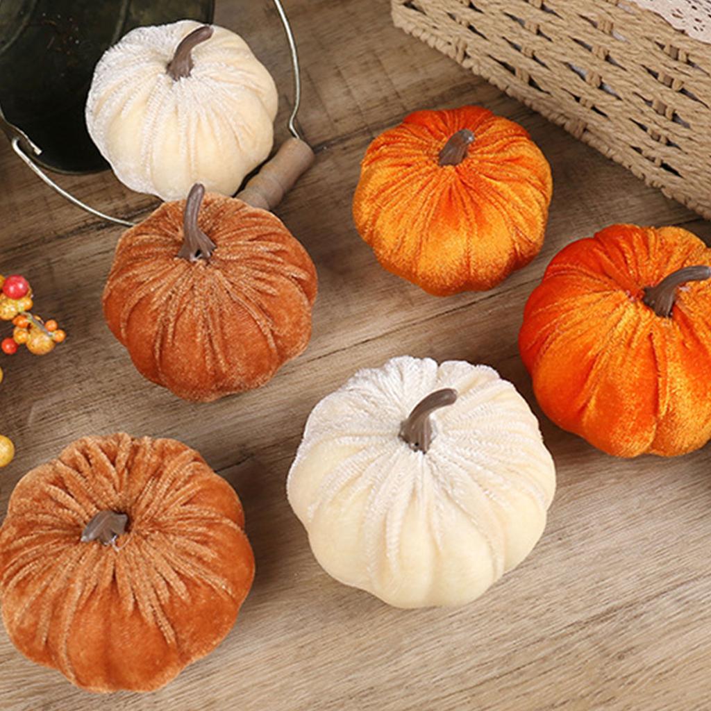 Halloween Pumpkin Decorations Nordic Pumpkin Figurine Sculptures Ornament Decorative Pumpkin Table Centerpieces Gift