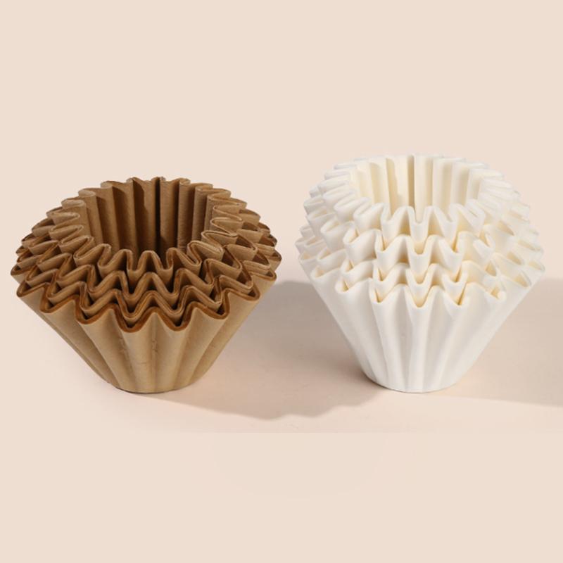 50 ks Kávový filtrační papír Dřevitá buničina Kapkový typ Papír Papírový košíček na dort Příslušenství k čajovému sítku Nástroj Kuchyňské náčiní