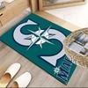 Mariners Team Logo  Carpet, Kitchen Rugs, Yoga Mat, Non-Slip Mats, Rug for Bathroom, Living Room Bedroom, Camping Rugs Christmas Gift