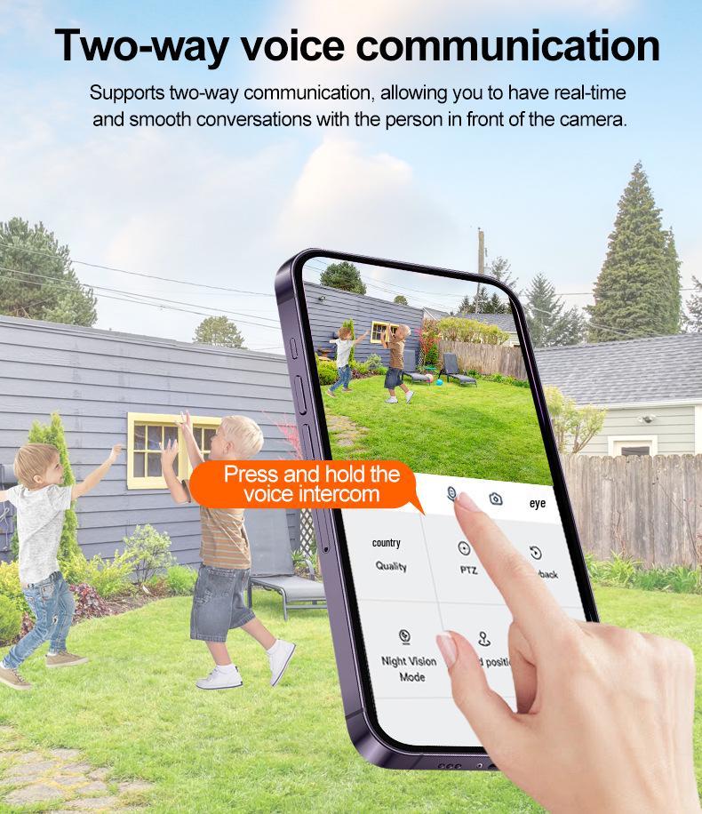 15MP Solar-Powered 8K Wireless Outdoor Security Camera with 3 Lenses & 4G Network
