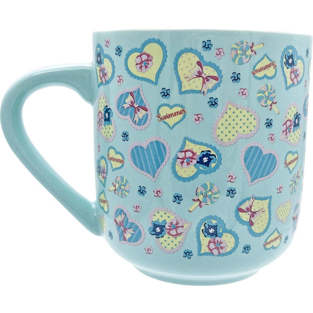 Hugly Pencil Swimmer 11 X 9 300 Made In "Swimmer" Mug, All-Over Print, Art, Goods, Tableware, Blue, Approx. Cm, Ml, Japan, SAN4904-1