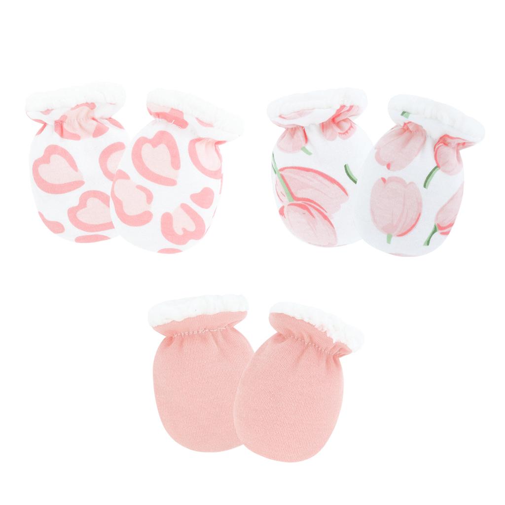 3Pair Thickened Lamb Wool Baby Gloves Anti Scratch Soft Elastic Winter Warm Newborn Mittens Infant Hand Covers Comfortable Protective Gear 0-1 Years