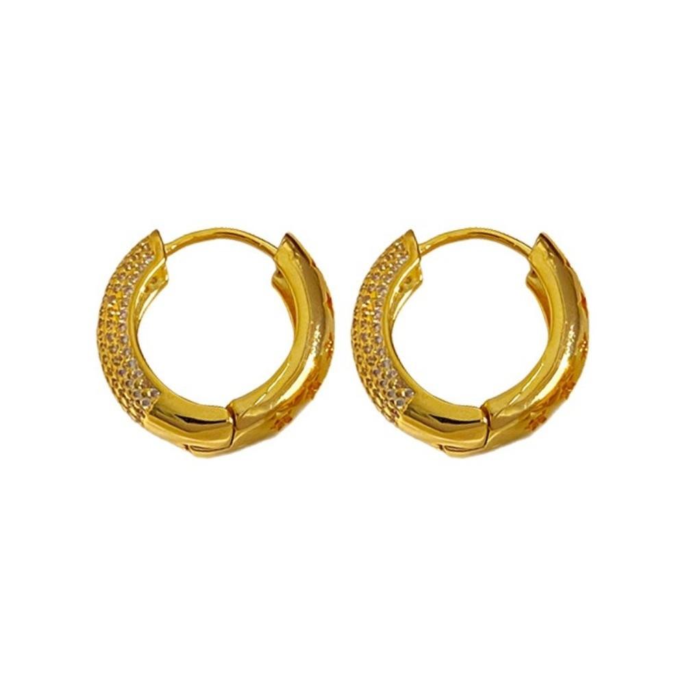 Ear Jewelry Zircon Hoop Earrings Temperament Women Sparkling Earrings  Daily Wear
