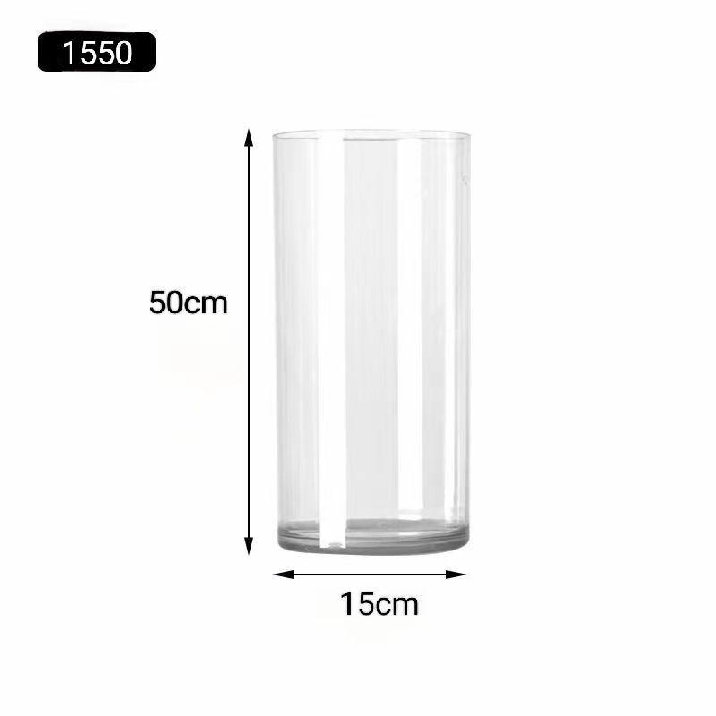 Acrylic Drop-Proof Transparent Cylinder Vase for Flower Arrangements