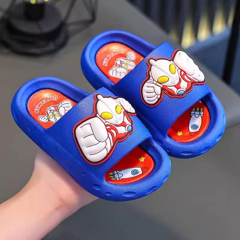 Ultraman Children's Cartoon Non-Slip Thickened Wear-Resistant Boys' Home Superhero Soft Sole Baby Slippers