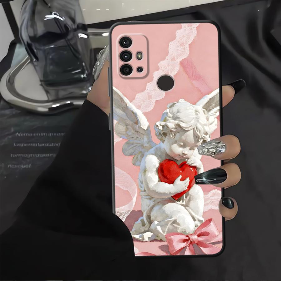 Cute Angel Phone Cover Case for Motorola Moto G51 G73 G50 G32 Edge 20 Pro 30 Lite G71 G22 Edge40 G52 G53 G30 G60s