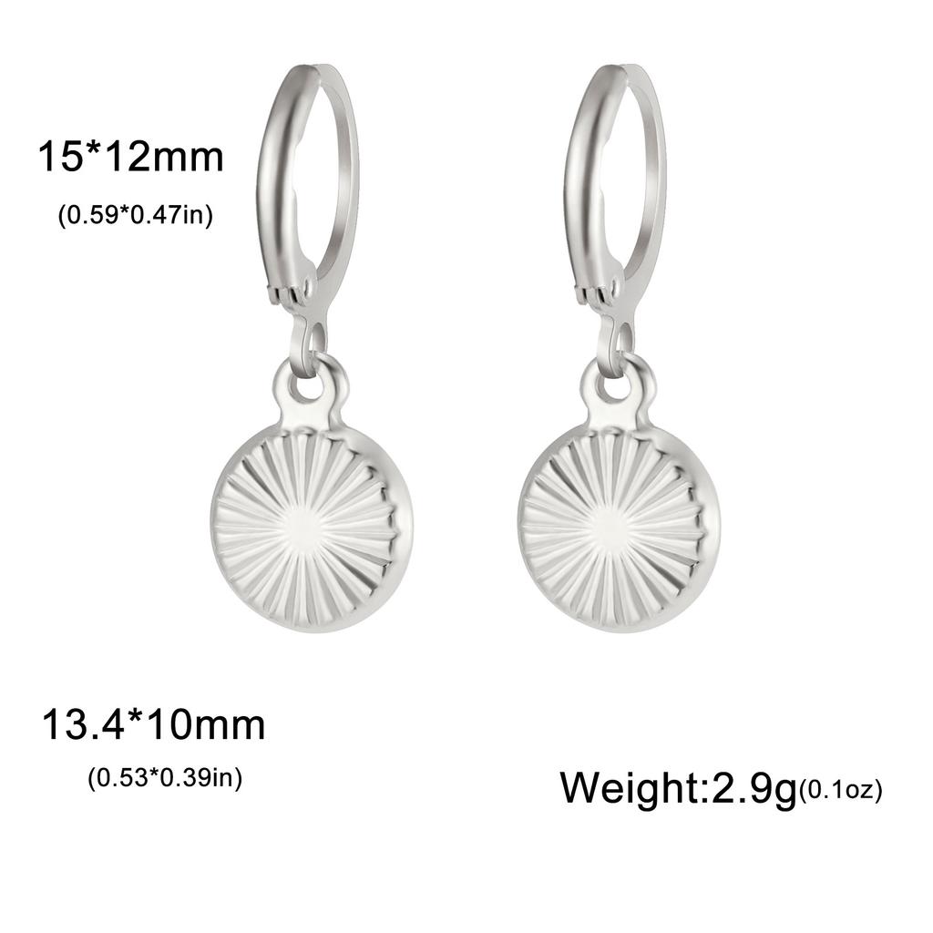 Heart Shaped Starfish Sun Pendant Hoop Earrings For Women Fashion Jewelry Gift