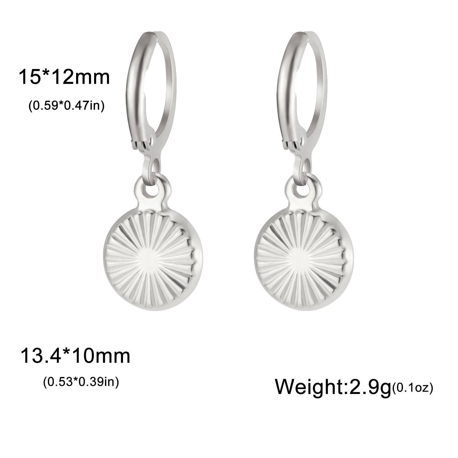 

Heart Shaped Starfish Sun Pendant Hoop Earrings For Women Fashion Jewelry Gift