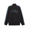 Puma T7 Fashion Casual Zipper Retro Sports Color Block Stand Collar Jacket Unisex Jacket Black 629048-01