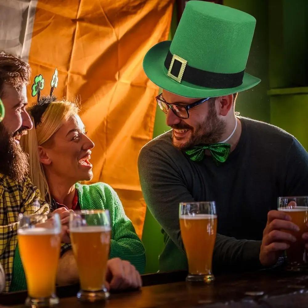 Unisex Leprechaun Hat Felt Green Cowboy Hat St. Patrick's Day Green Hat  Carnival