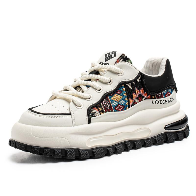 

Men s shoes trendy platform bread shoes boys Korean version youth breathable wear-resistant low-top board shoes casual sports shoes 39