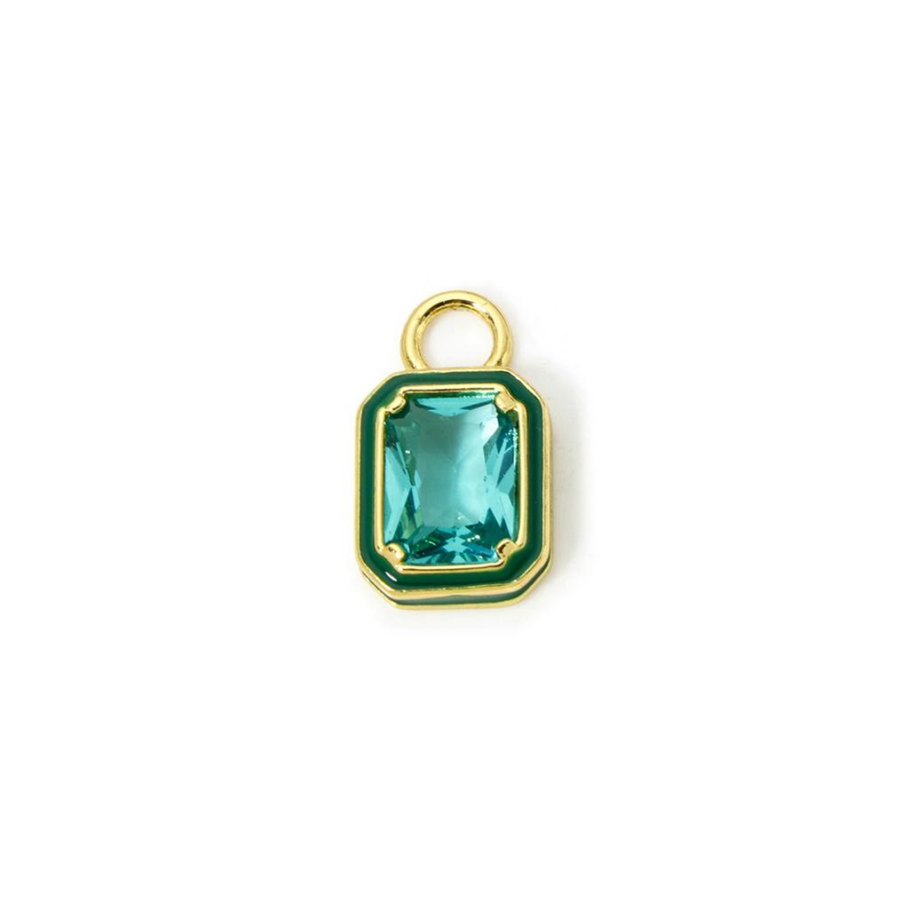 2 Stück Messing-Anhänger 18 Karat Vergoldet Mehrfarbig Achteck Emaille Anhänger Für DIY Schmuckherstellung Halskettenzubehör 15,5 mm x 9 mm