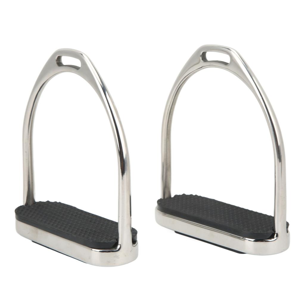 1 Pair Stainless Steel Horse Riding Stirrups Anti Skid Horse Pedal Super Lightweight Equestrian