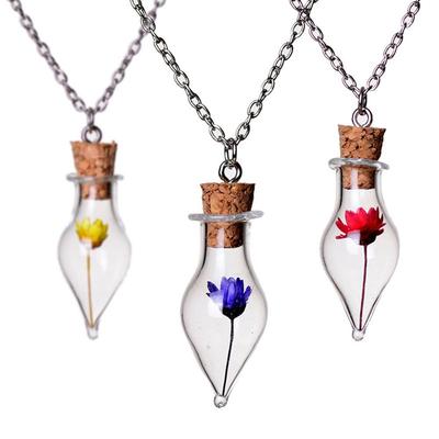 5pcs Mini Wishing Bottle Cork Glass Bottles Empty Sample Jars Home Decor DIY Jewellery Accessaries Pendants Cork Stopper Vial