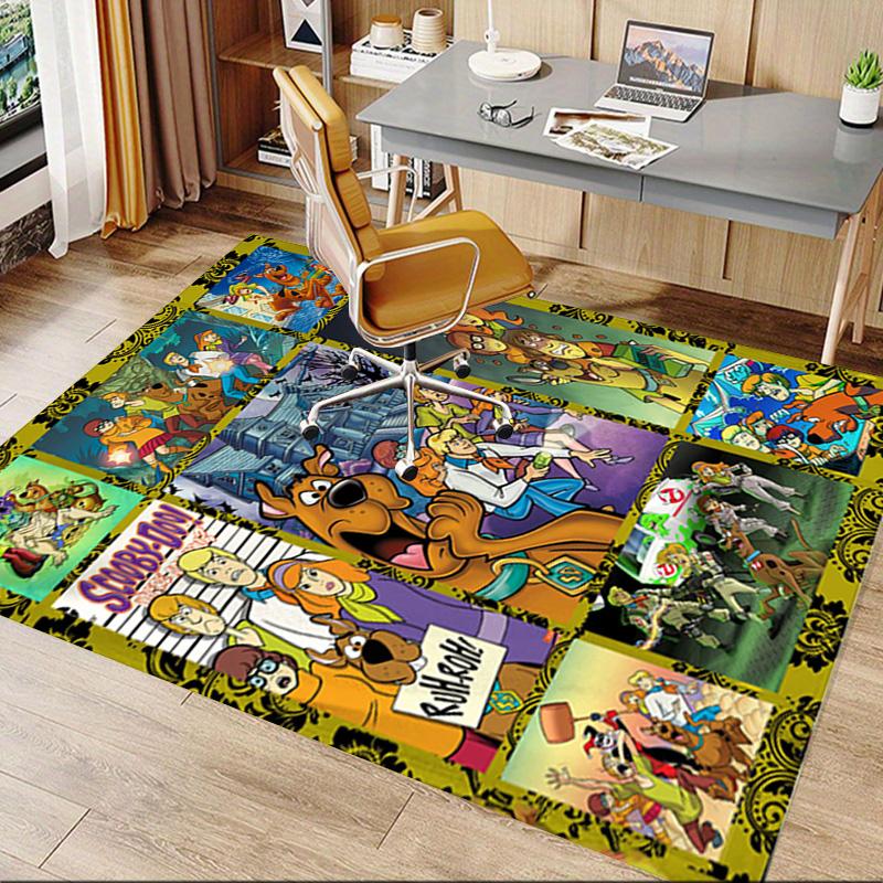 1pc Scoobydoo Mystery Night Carpet for Playroom Bedroom Living Room Sofa Home Decor,kids Game Area Rug Non-slip Floor Mat Y826101