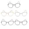 Vintage Runde Brille Metallrahmen Brille Retro Brille Klare Gläser Brillen