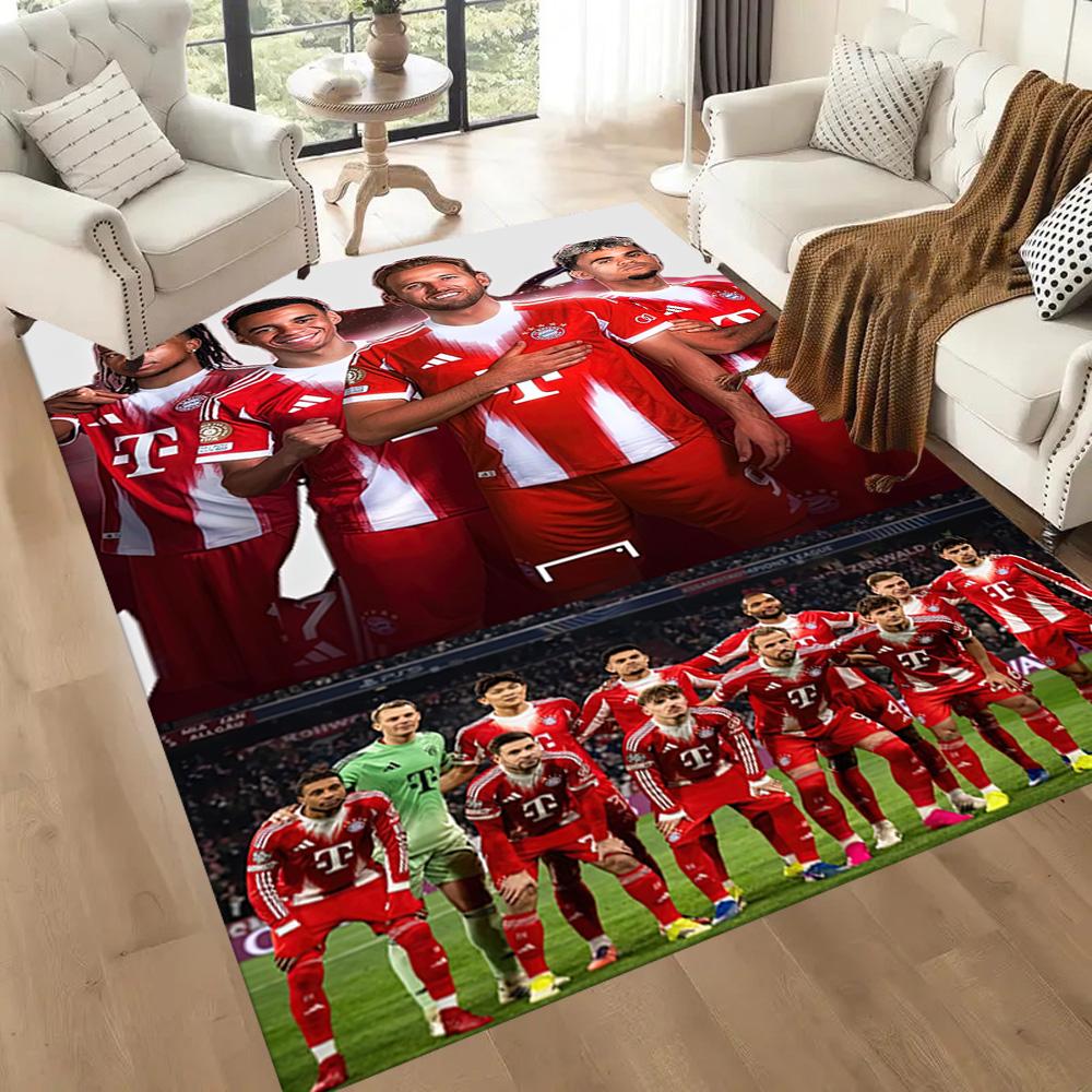 Bayern Munich Area Rug Design for Playrooms Decorate room Outdoor Living Rooms Antislip Carpet Anime Office Decor Gift for Festivals