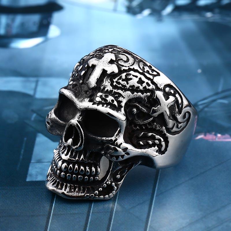 

Beier 316L Stainless Steel ring high quality fashion biker skull ring personality men Vitage jewelry LLBR8-313R 13