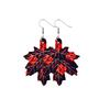 Fall Thanksgiving Earrings Leather Pumpkin Leaf Shape Leather Earrings