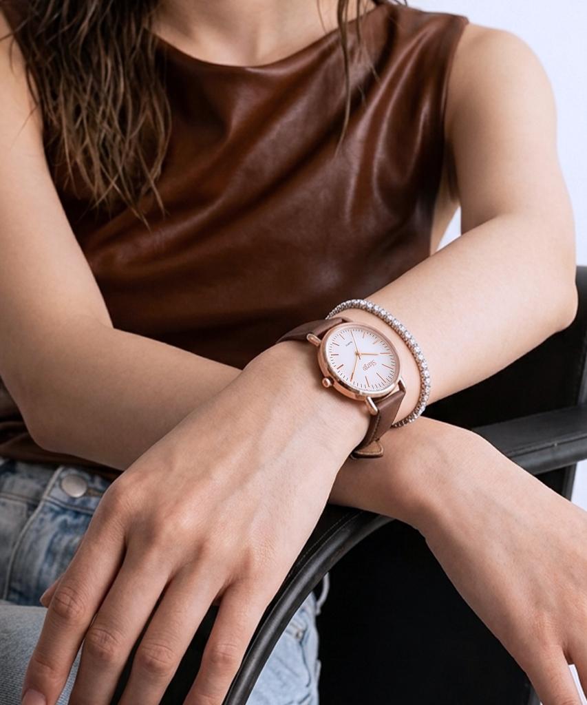 Sialeugo Sg-002-Rbr Caper Collection Women'S Leather Wristwatch