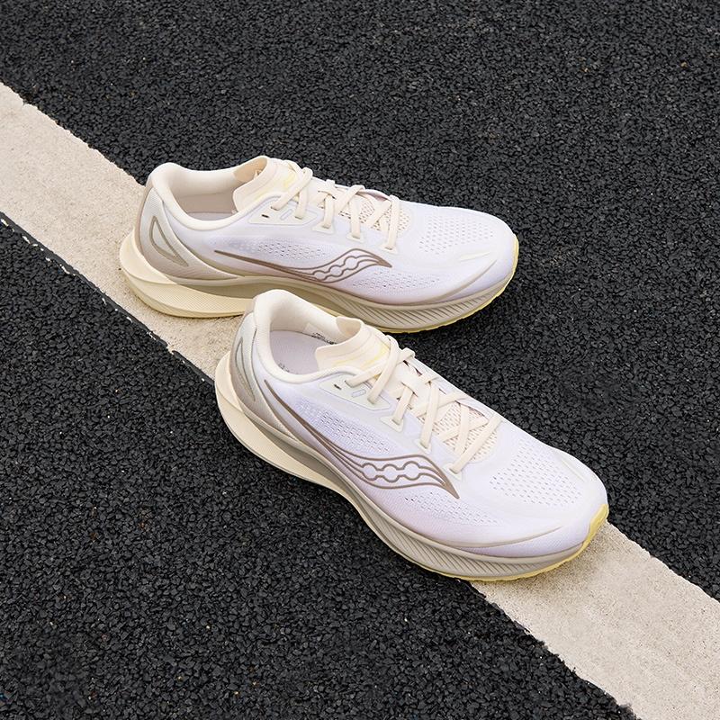 SAUCONY Low Top Lightweight Training Cushioning Running Shoes Men's Beige Coffee Caffeine S28214-3