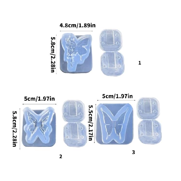 Portable Butterfly Shaped Silicone Mold For Professional Nail Artists And Jewelry Makers Anti Tear Material