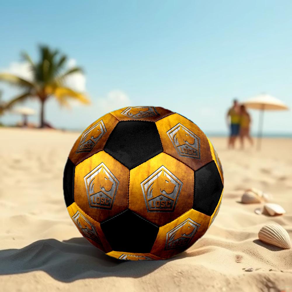 LOSC Lille Soccer Ball Colorful All Ages Machine Stitched PVC Competition Ready Durable High-Bounce.SIZE5