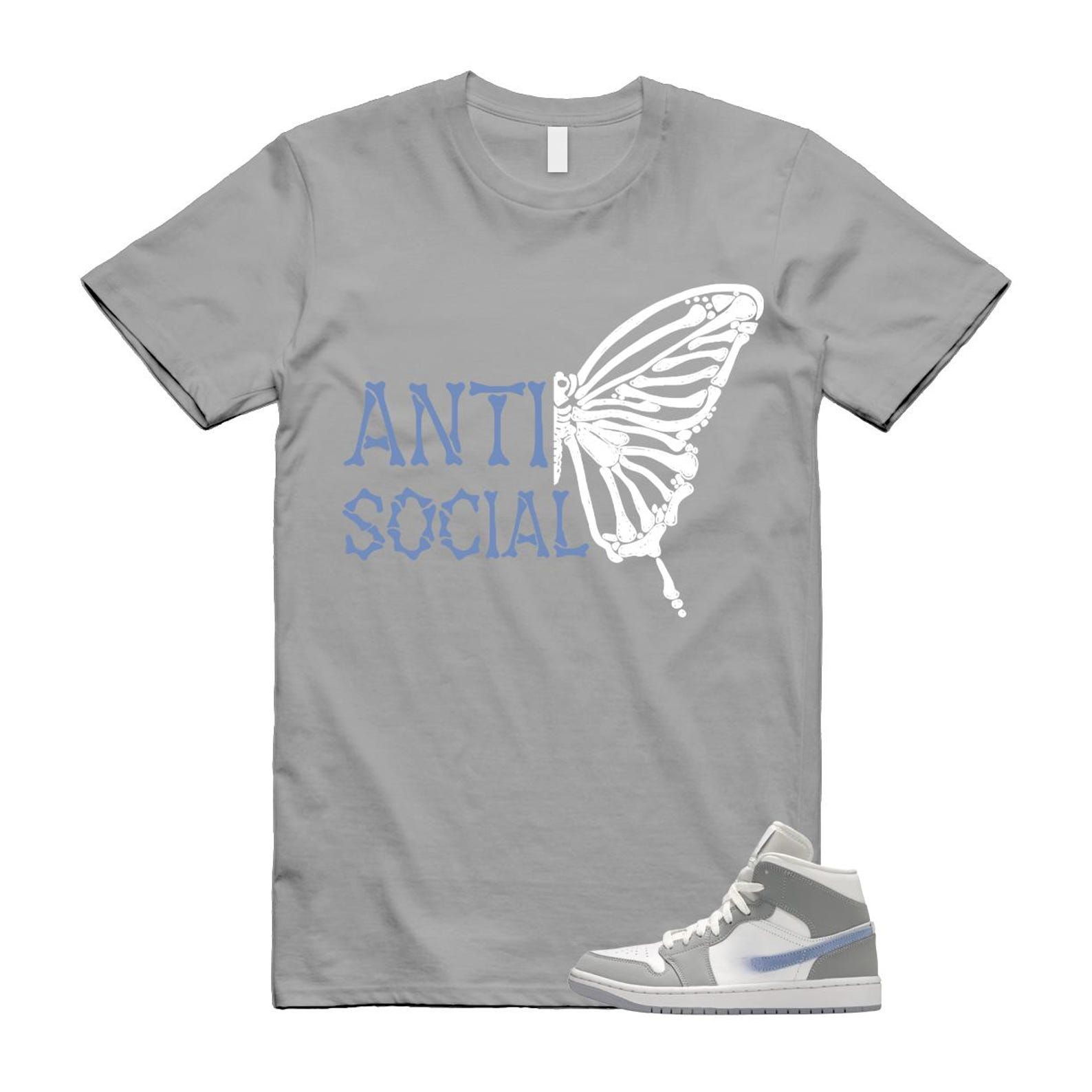 1 Wolf Grey Aluminum Blue White Mid T Shirt Match ASB M