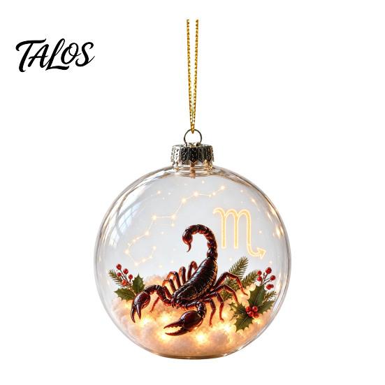 Unique Christmas Tree Ornaments Zodiac Ornament, Twelve Sign Hanging Decoration, 2D Acrylic Decorative Animal Horoscope Pendant for Xmas Tree, Holiday