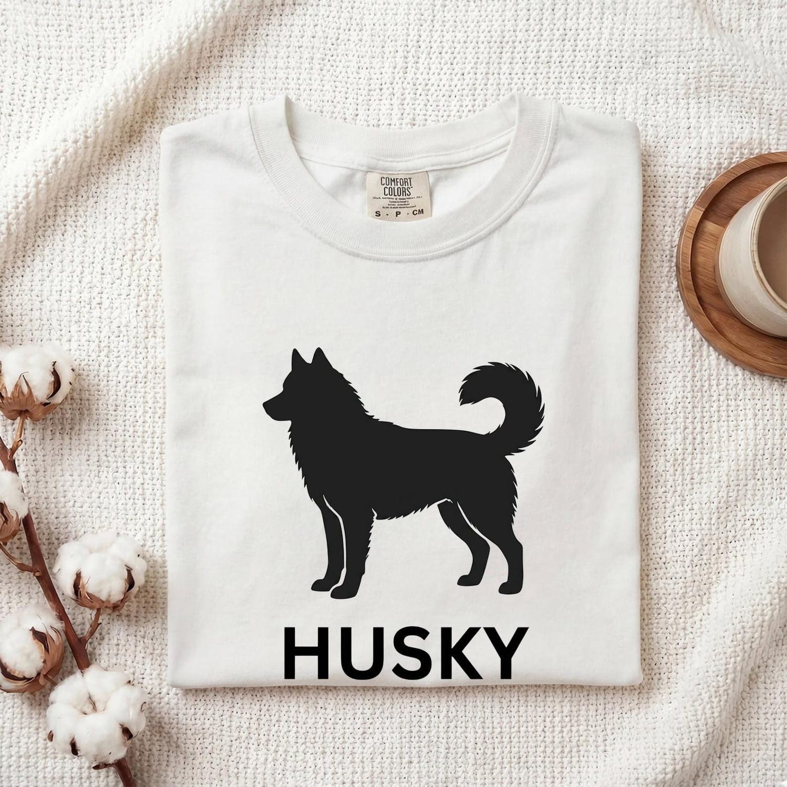 Husky Canine Shirt Dog Pets Gift Women Contour Tee Siberian Husky T-Shirt Dog Fan Husky Graphic Animal Design Geometric Thick Typography XL