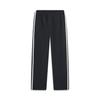 Li Ning Lifestyle Series Side Stripe Straight Leg Knitted Sports Pants Unisex pants Black AKLTB15-1