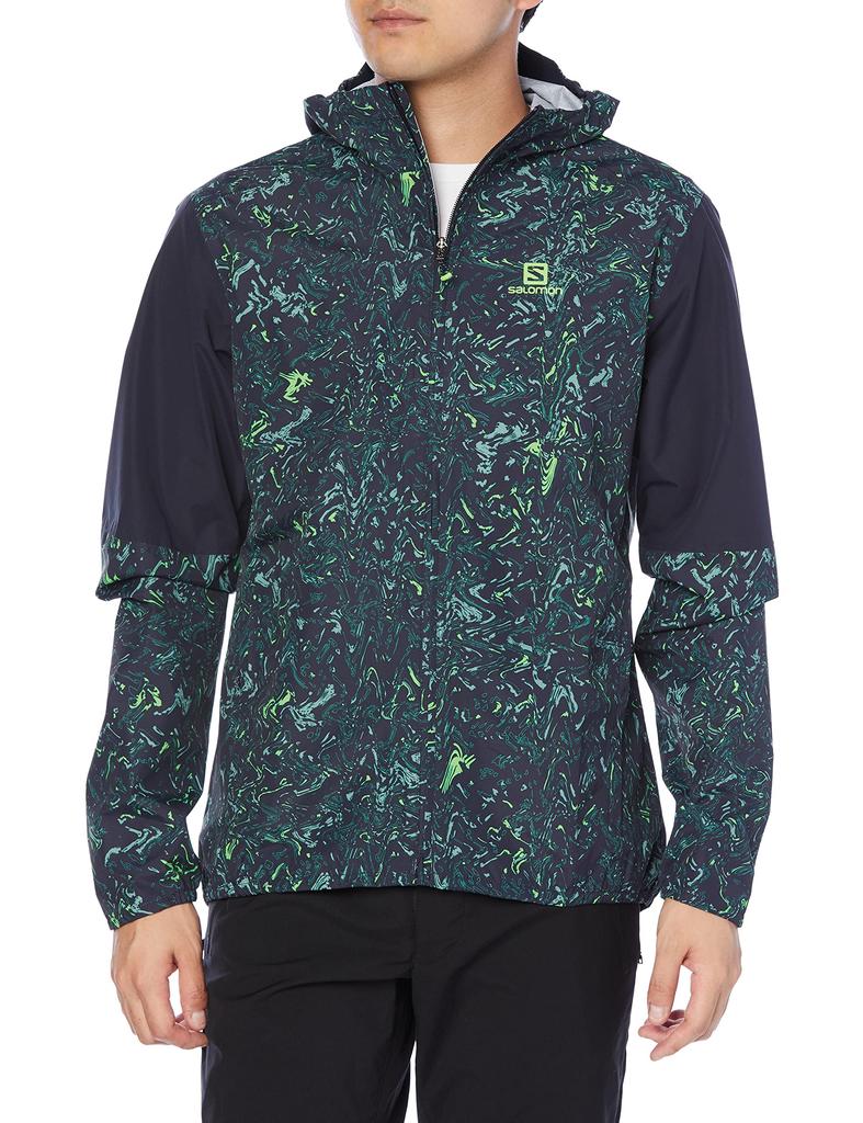 Salomon ESSENTIAL WATERPROOF 2.5L JACKET Men's Shell Jacket, Size S, NIGHT SKY/AO, LC1616700