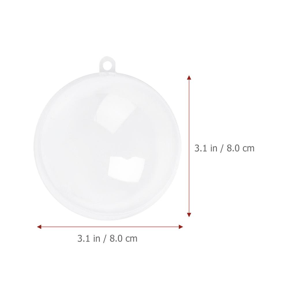 10Pcs Clear Plastic Balls Fillable DIY Crafts Christmas Decorations Transparent Ornaments Birthday Party Supplies
