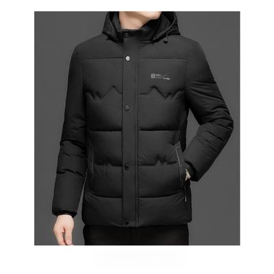 Winter New Cotton-padded Clothes Men's Hooded Warm Middle-aged and Elderly Father Cotton-padded Clothes Thickened Jacket