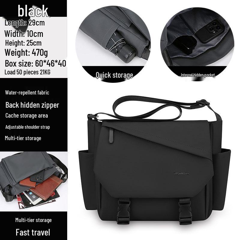 Men's Trendy Casual Messenger Bag - Multifunctional Shoulder Bag for Commuting, Travel, and Outdoor Activities