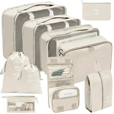Set da 7 pezzi, organizer da viaggio, borse portaoggetti, valigie, cubi da imballaggio, custodie portatili, bagagli, vestiti, scarpe, pieghevoli